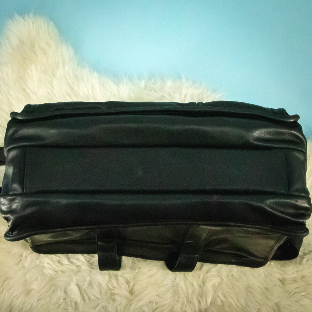 Tumi Black Alpha Napa Leather Padded Laptop Briefcase Bag Business Career 9624D3 - Picture 11 of 13